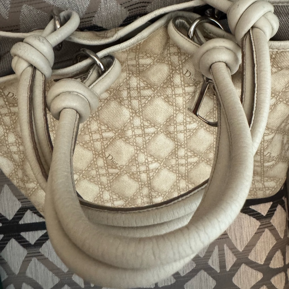 Dior Cream and Silver Tote Bag - Picture 8 of 10